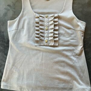 Sleeveless knit ruffle top